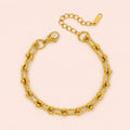 Aurelia Gold Double-Link Bracelet – Layered Statement Chain Bracelet