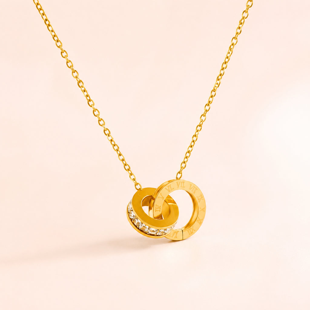 Eterna Interlock Necklace – Double Circle Pendant Necklace
