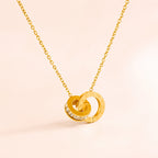 Eterna Interlock Necklace – Double Circle Pendant Necklace
