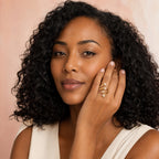 Nerissa Gold Adjustable Crystal Wrap Ring – Teardrop Multi-Stone