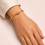 Amara Gold Knot Cuff Bracelet – Waterproof & Anti-Tarnish