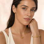 Amara Gold Knot Cuff Necklace– Waterproof & Anti-Tarnish