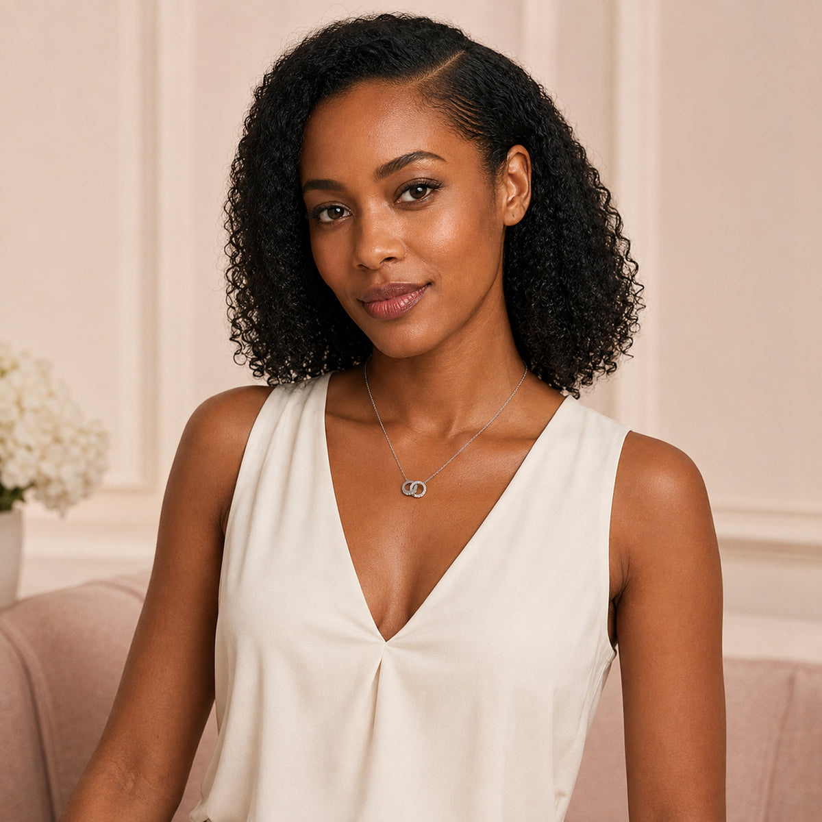 Amara Silver Knot Cuff Necklace– Waterproof & Anti-Tarnish