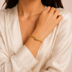 Amara Gold Knot Cuff Bracelet – Waterproof & Anti-Tarnish