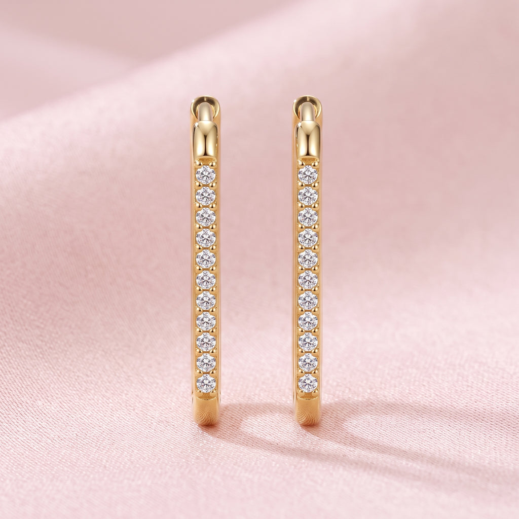 Seraphine Gold Slim Oval Hoop Earrings - 316L Stainless Steel Hoops