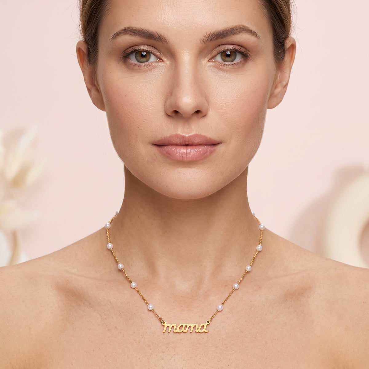 Mama Gold Script Necklace - 316L Stainless Steel Mom Pendant Necklace