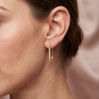 Seraphine Gold Slim Oval Hoop Earrings - 316L Stainless Steel Hoops
