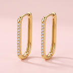 Seraphine Gold Slim Oval Hoop Earrings - 316L Stainless Steel Hoops