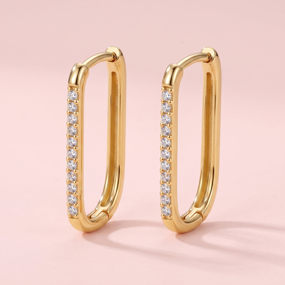 Seraphine Gold Slim Oval Hoop Earrings - 316L Stainless Steel Hoops