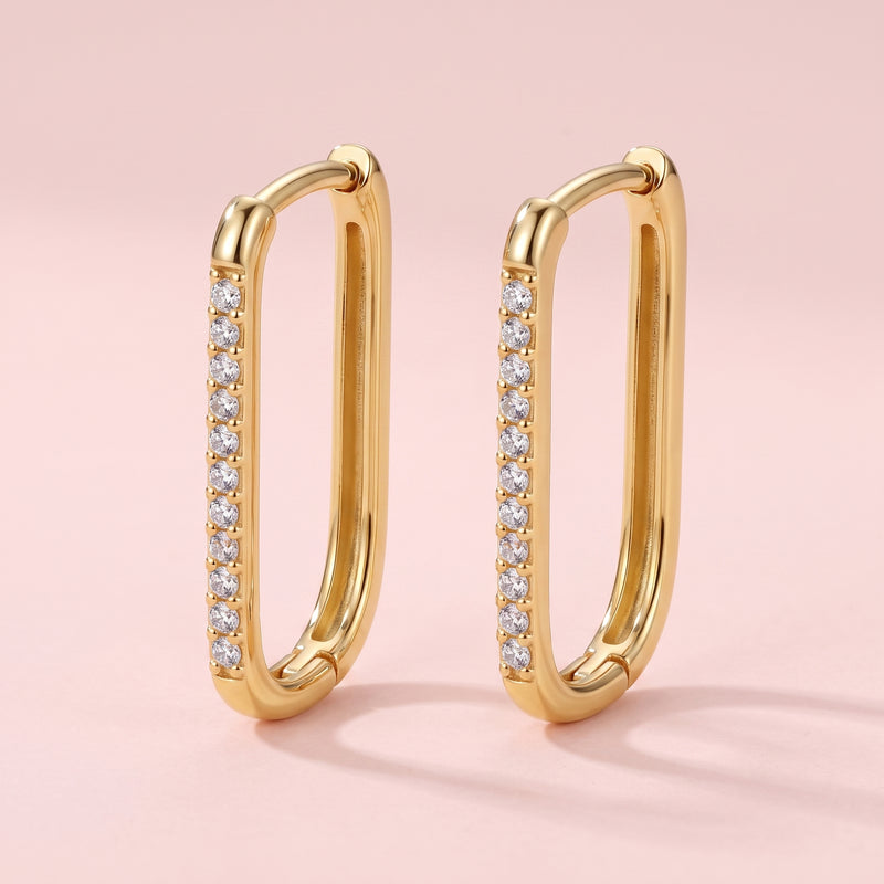 Seraphine Gold Slim Oval Hoop Earrings - 316L Stainless Steel Hoops