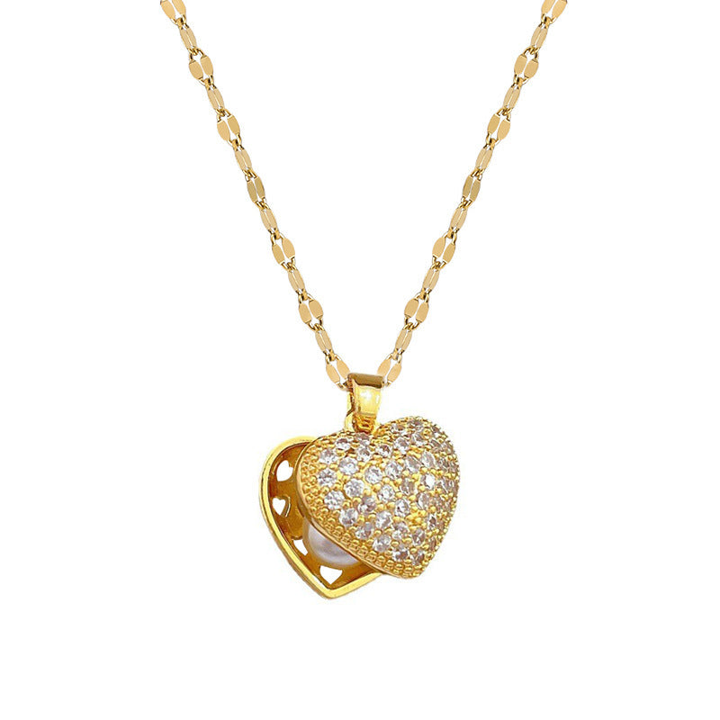 Heart of the Sea Sine Necklace – Crystal Heart Pendant
