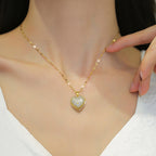 Heart of the Sea Sine Necklace – Crystal Heart Pendant