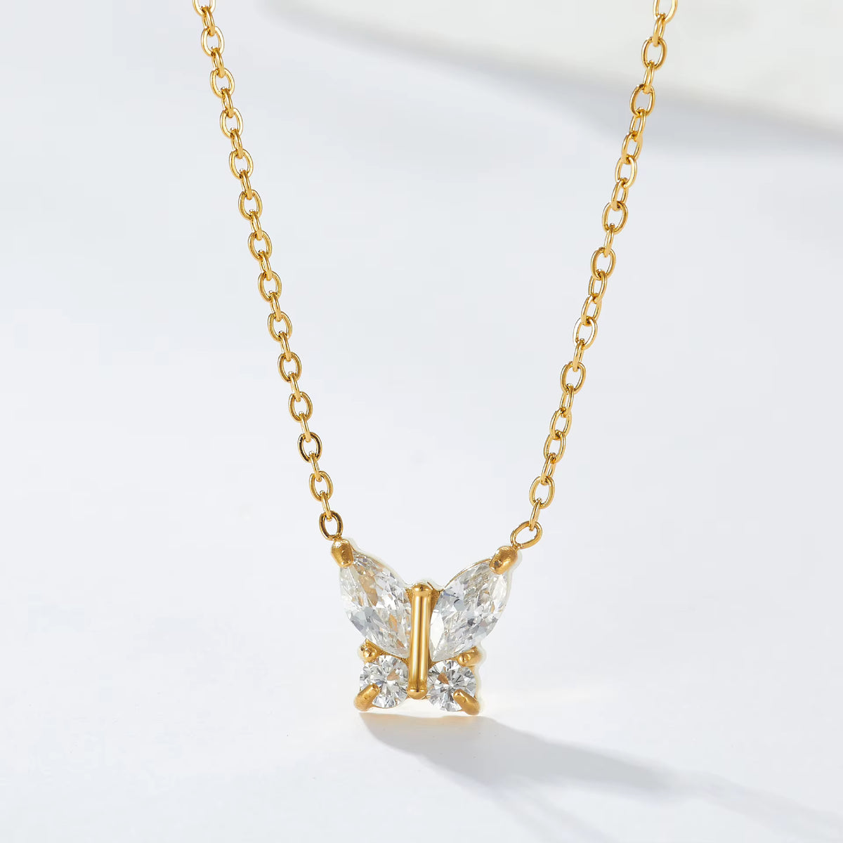 Mariposa Gold Butterfly Necklace - 316L Stainless Steel Butterfly Pendant